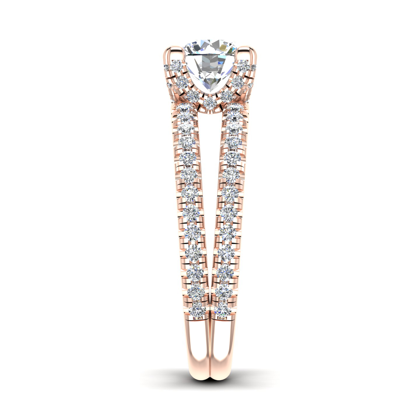 Naomi Split Shank Pave Engagement Ring